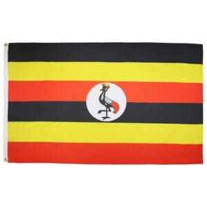 AZ FLAG - Uganda Flag - 2x3 Ft - 100D Polyester Ugandan Banner With Two Metal Grommets - Fade Resistant - Vivid Colors - 2' x 3' Feet - 90x60 Cm