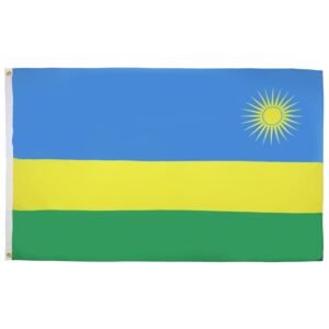 AZ FLAG - Rwanda Flag - 3x5 Ft - 100D Polyester Rwandese Banner with Two Metal Grommets - Fade Resistant - Vivid Colors - 3' x 5' Feet - 150x90 Cm