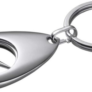 Mercedes Benz Daimler Keychain, Silver, Cast Zinc Nickel Plated