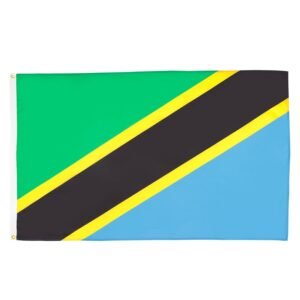 AZ FLAG - Tanzania Flag - 3x5 Ft - 100D Polyester Tanzanian Banner with Two Metal Grommets - Fade Resistant - Vivid Colors - 3' x 5' Feet - 150x90 Cm