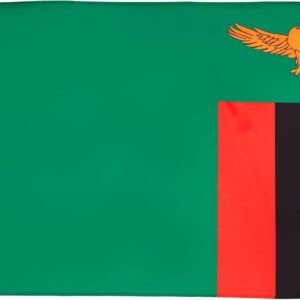 AZ FLAG - Zambia Flag - 2x3 Ft - 100D Polyester Zambian Banner With Two Metal Grommets - Fade Resistant - Vivid Colors - 2' x 3' Feet