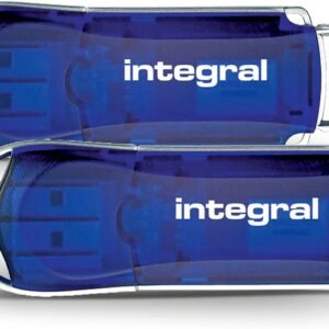 Integral 64GB 2-pack USB 2.0 Flash Drive Courier Blue