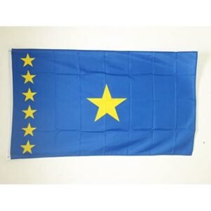 AZ FLAG - Republic of Congo-Leopoldville Flag - 2x3 Ft - 100D Polyester Congolese Banner With Two Metal Grommets - Fade Resistant - Vivid Colors - 2' x 3' Feet